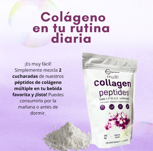 Multi Collagen Peptides 5 tipos Microingredients - cómo prepararlo