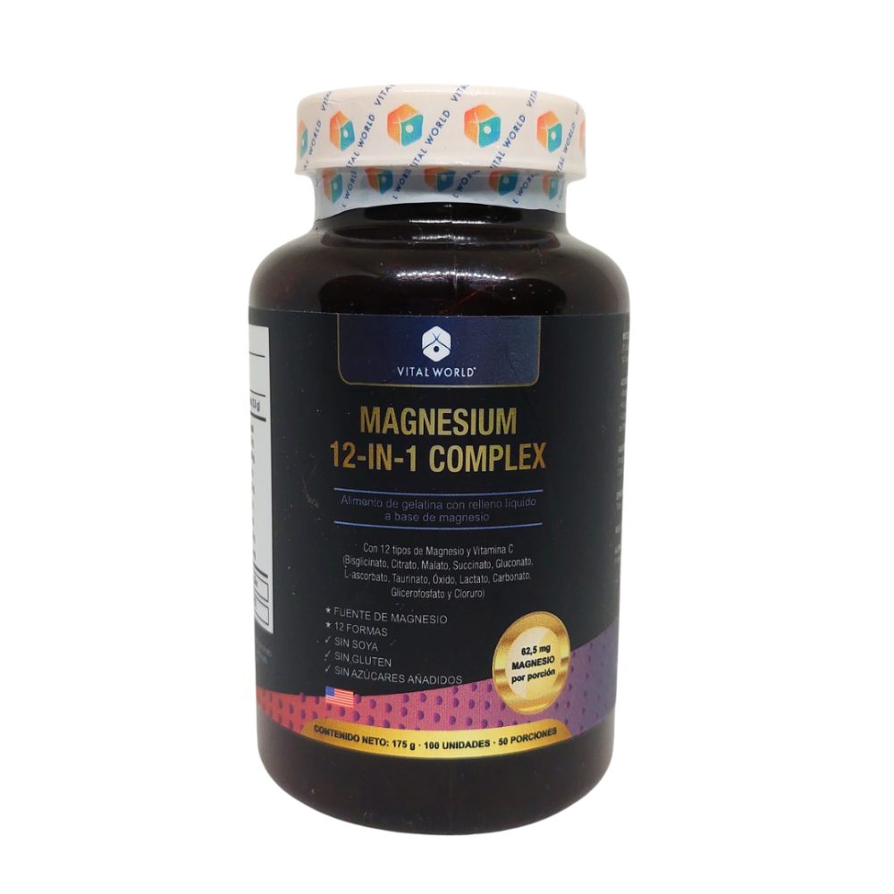 Frasco de Magnesium 12-in-1 Complex de frente
