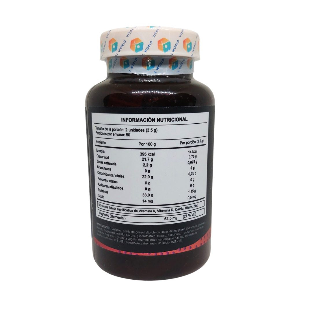 Tabla nutricional de Magnesium 12-in-1 Complex