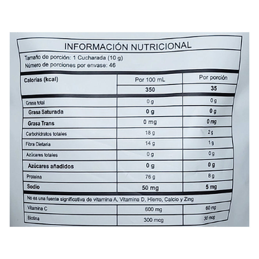 Tabla nutricional de Multi Collagen Peptides Microingredients